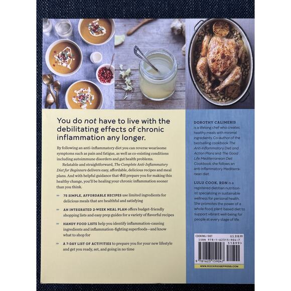 Anti-Inflammatory Diet Cookbook, Slow Cooker, Action Plans lot 3 Paperback Books - Picture 7 of 9